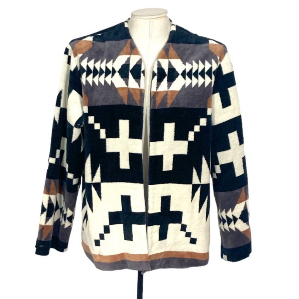 Lily Eve x Pendleton Spider Rock Terry Upcycled Towel Jacket Aztec One Size